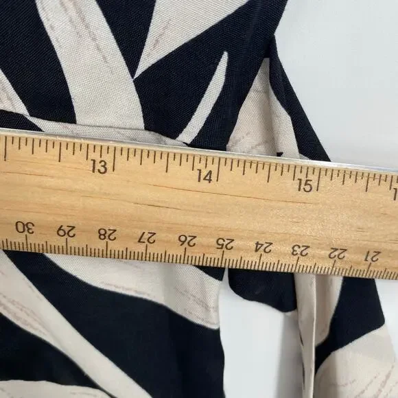 MNG Jumpsuit Woman's XS Palm Leaf Resortwear Vacation Cruise Coastal Waist Tie - Picture 8 of 10